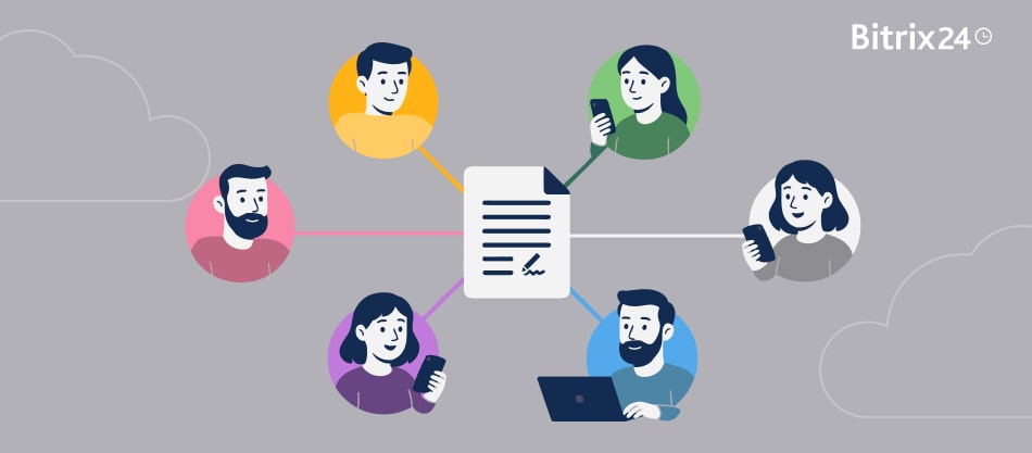 Agrupa empleados y envía documentos para firma de manera rápida y eficiente con Bitrix24.