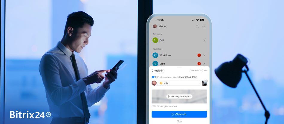 Nueva funcionalidad: Check-in Bitrix24