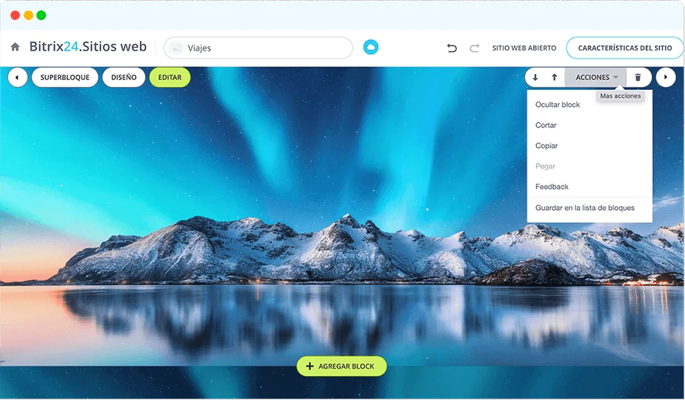 Creador de sitios web