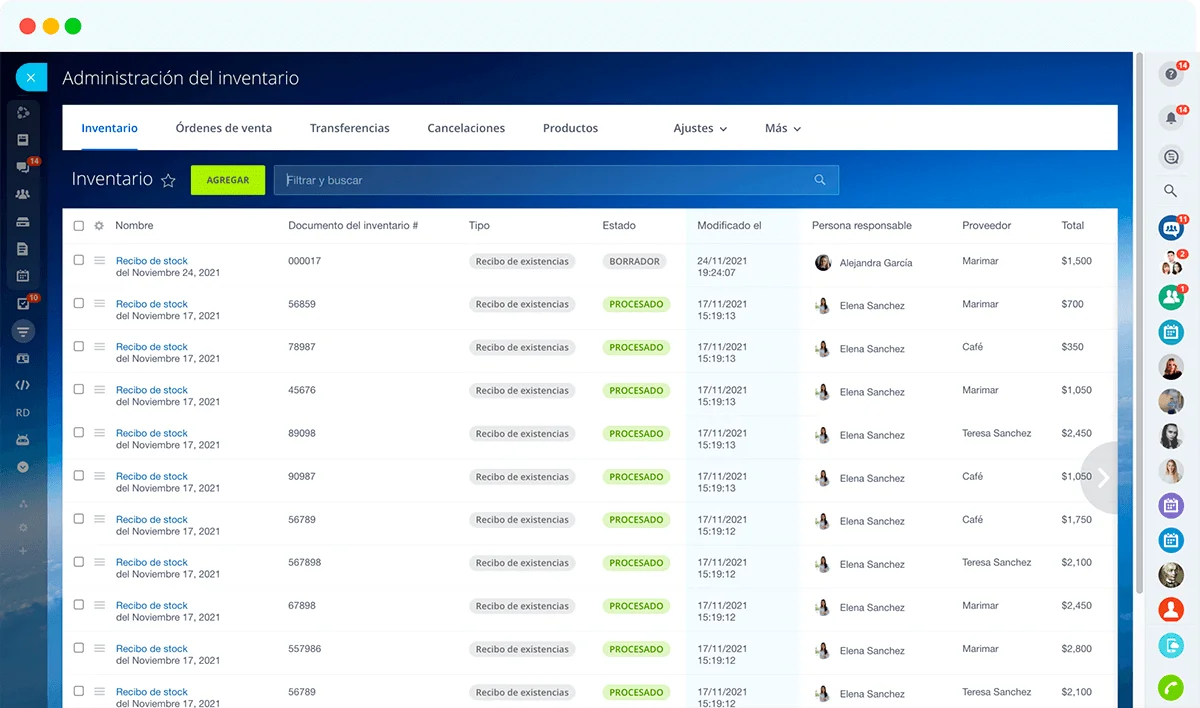 Administración del inventario
