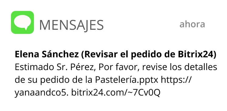 Envío de SMS desde el CRM