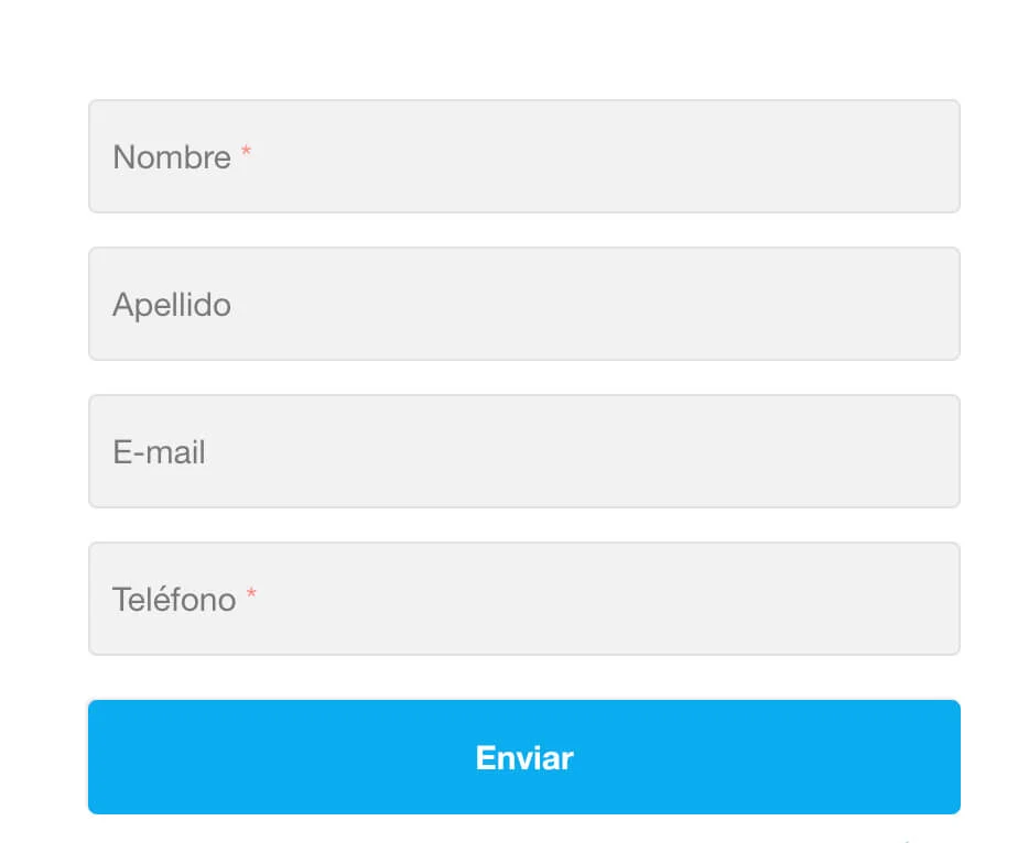 Formularios y páginas de destino
