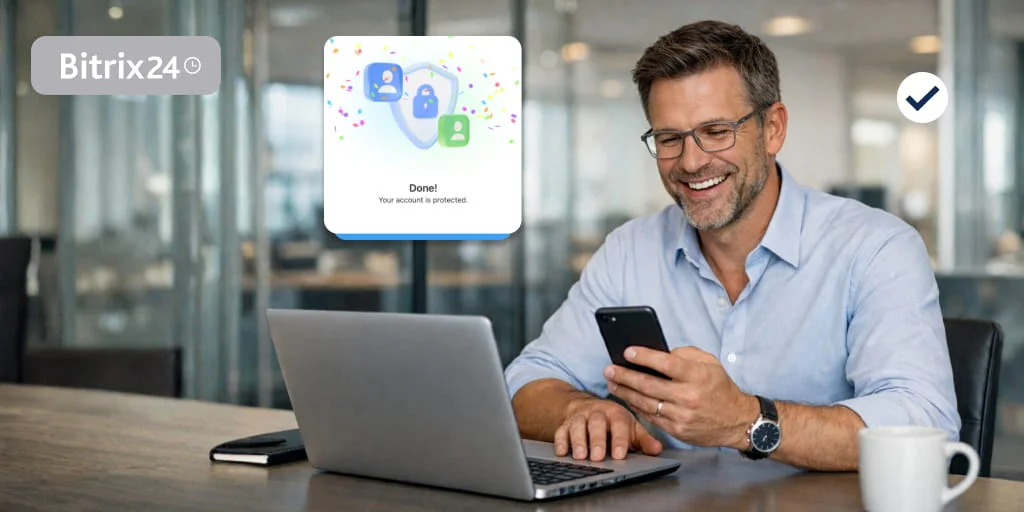 Nueva autenticación en dos pasos en Bitrix24: cómo evitar bloqueos y recuperar acceso en segundos
