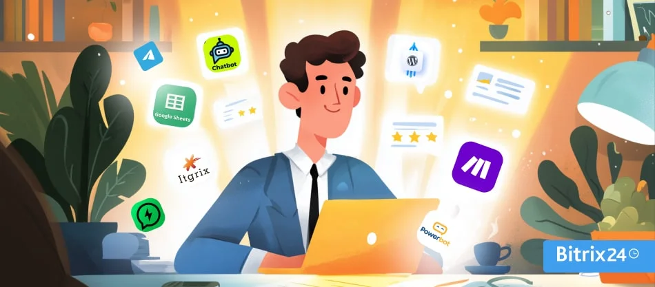Descubre las 10 apps más potentes de Bitrix24 Market: WhatsApp, CRM, automatización y más. Todo conectado dentro de Bitrix24.