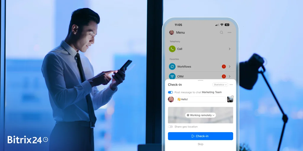 Nueva funcionalidad: Check-in Bitrix24