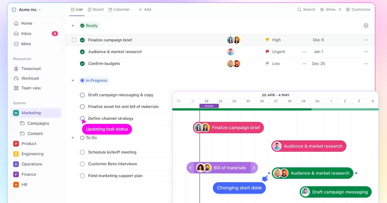 ClickUp Tasks ClickUp Tasks